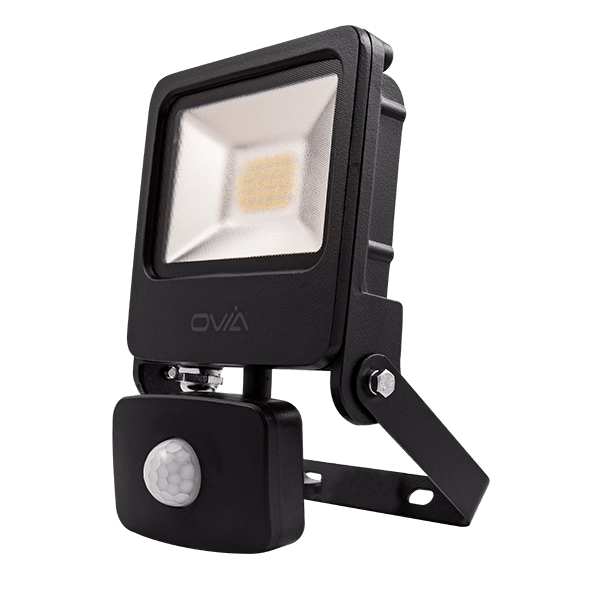 Ovia Pathfinder OV10120BKCWPIR LED IP44 4FT  20W 4000K  PIR Floodlight