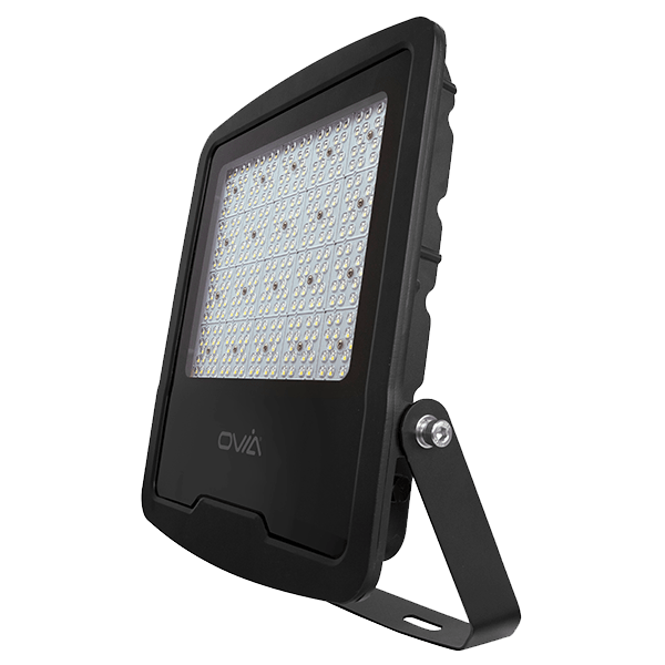 Ovia OV102200BKCWPC 200W 4000K LED Asymmetric Floodlight with Photocell