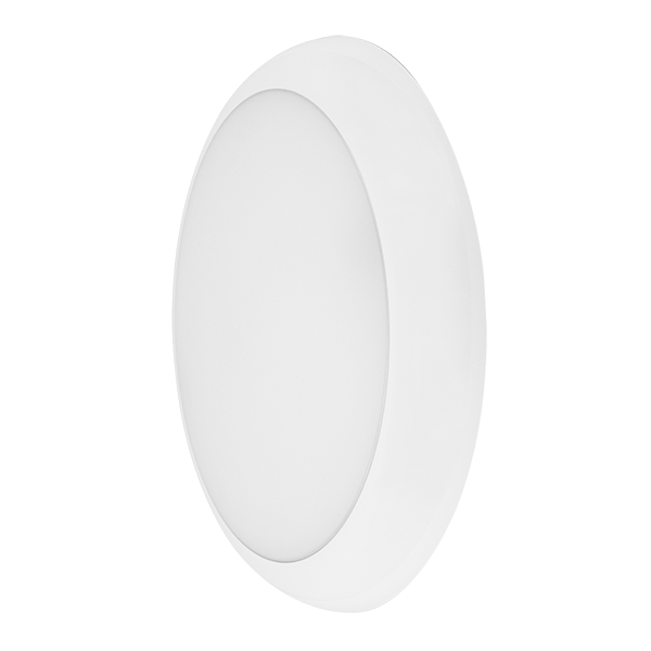 Ovia OV9800WHMW 20W LED Bulkhead - Microwave Sensor - IP54 - CTA - White