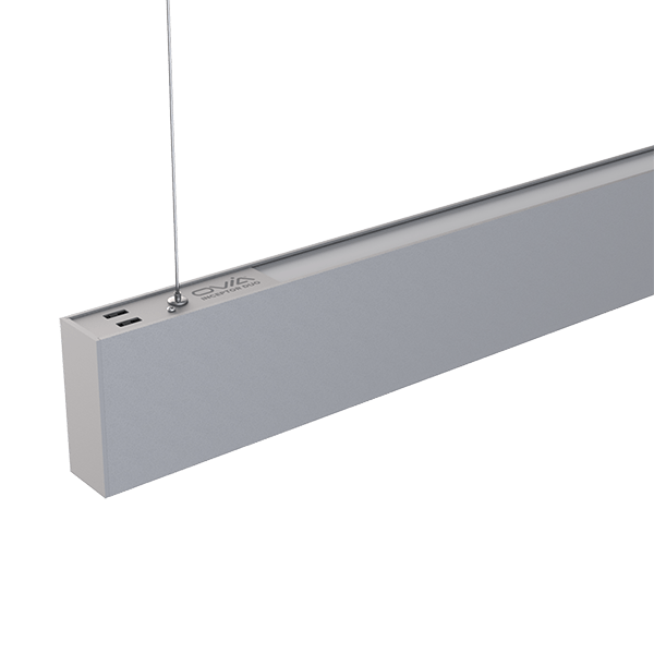 Ovia OXD442-E-G 36W Down & 6W Up, Suspended Linear, Dimmable & Dual CCT Switchable Emergency – Grey