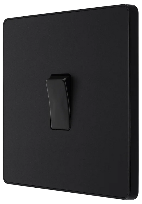 BG Evolve PCDMB13B 20A 16AX Single Intermediate  Light Switch Matt Black