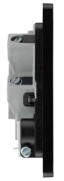 BG Evolve PCDMB54B 13A Flex Outlet Neon Unswitched Fused Spur Unit - Black Insert Matt Black