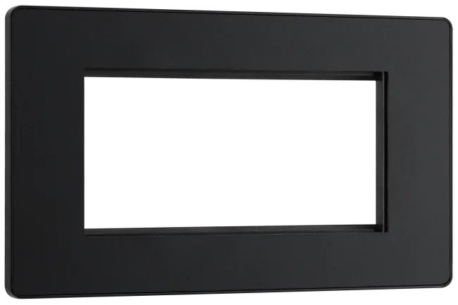 BG Evolve PCDMBEMR4B  Quad Euro Module Front Plate Matt Black