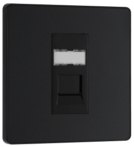 BG Evolve PCDMBRJ451B Single Telephone Socket  Matt Black