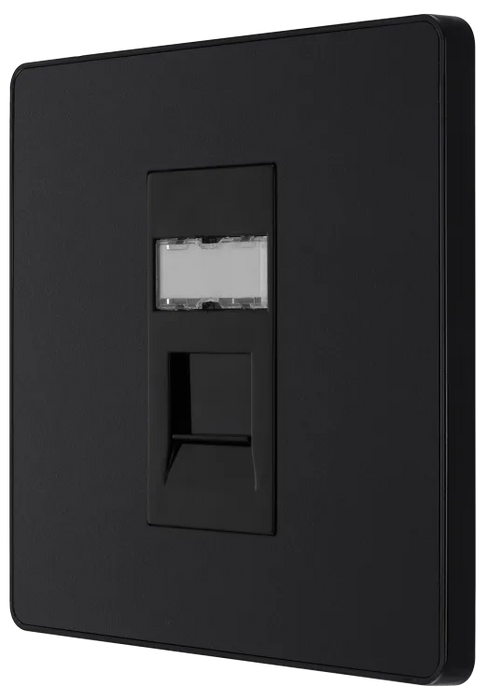 BG Evolve PCDMBRJ451B Single Telephone Socket  Matt Black