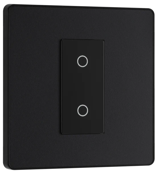 BG Evolve PCDMBTDM1B 1 Gang 200W Trailing Edge Master Touch Dimmer - Black Insert Matt Black