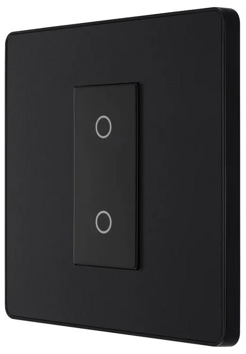 BG Evolve PCDMBTDM1B 1 Gang 200W Trailing Edge Master Touch Dimmer - Black Insert Matt Black