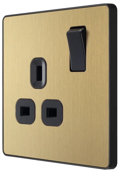 BG Evolve PCDSB21B Satin Brass 13A Single Socket