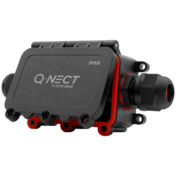 Unicrimp QOE8342BLK 4P 2W 24A IP68 Inline Connection Box