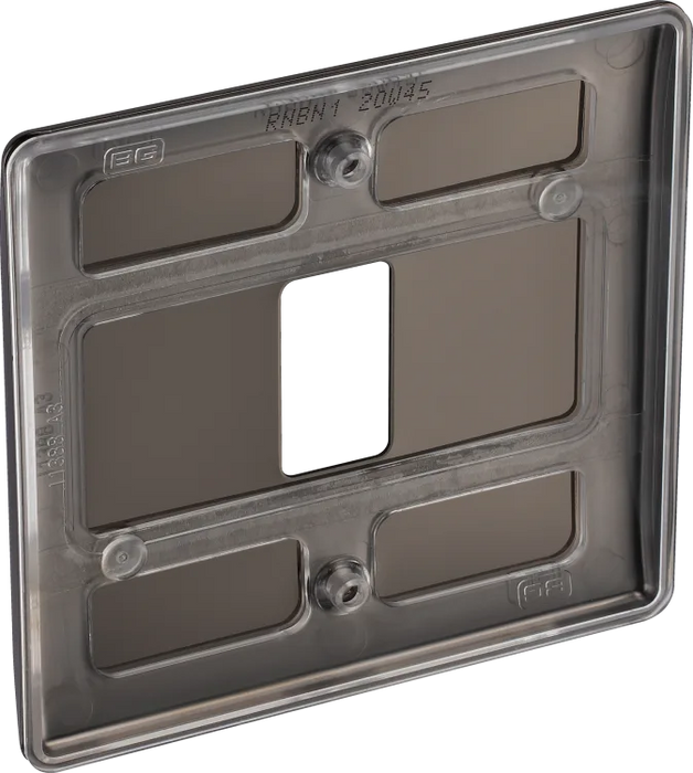 BG Electrical RNBN1 Nexus Grid Front Plate Black Nickel