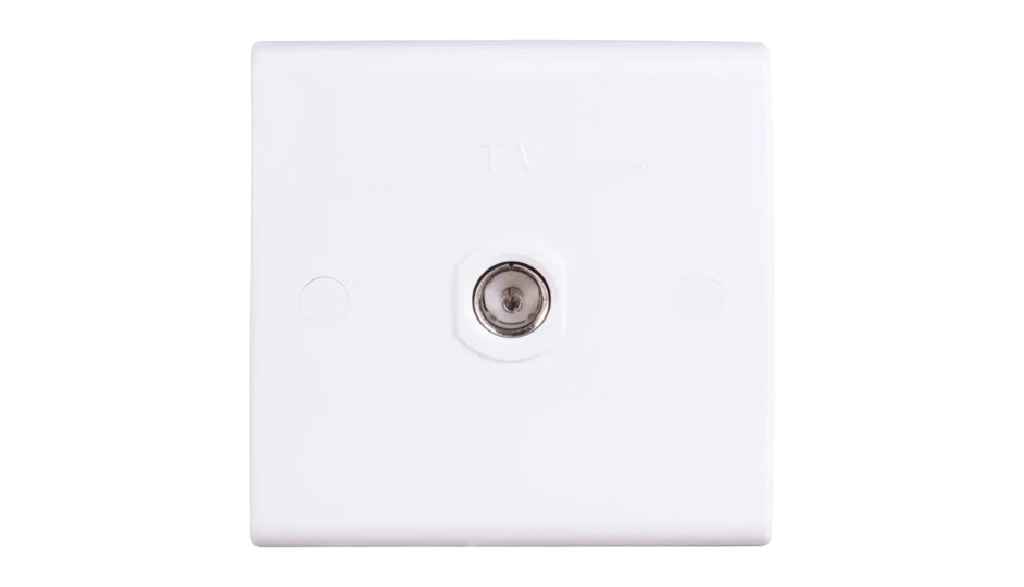 Deta S1264 Slimline Single Coaxial Isolated Outlet