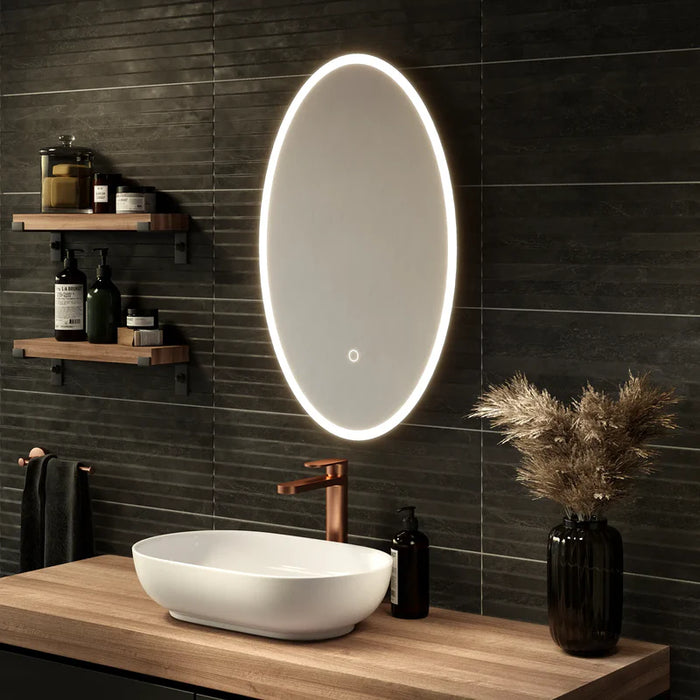 Sensio SE30395P0 Aurora Diffused Border Oval LED mirror - 500x800 - CCT