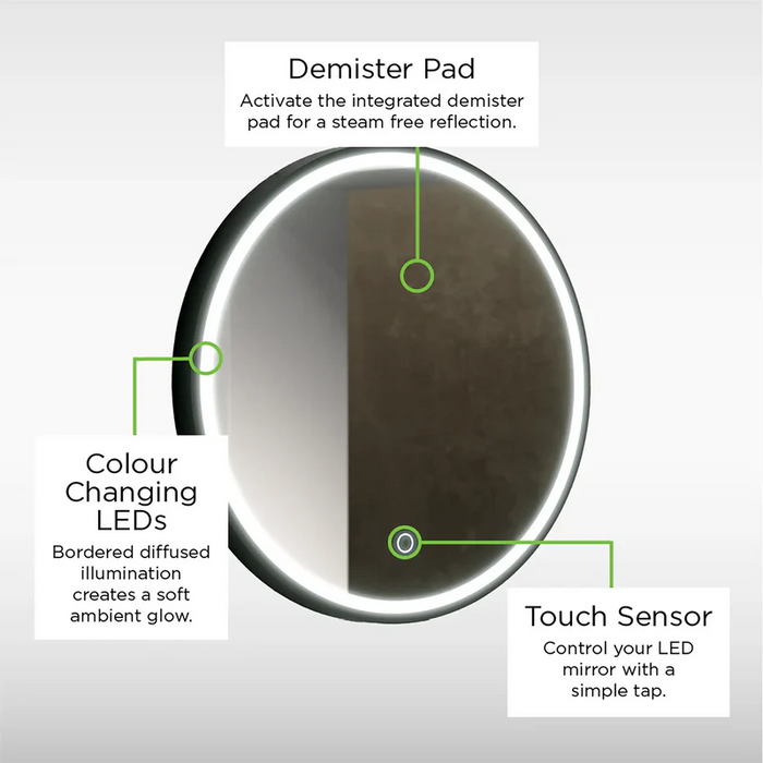 Sensio SE30035P0 Frontier ø600 - CCT - Brass Led Mirror