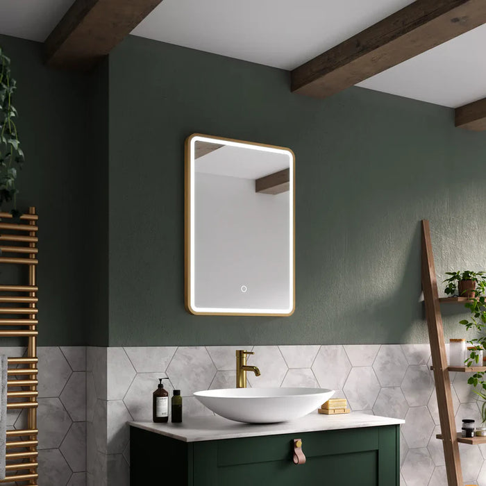 Sensio SE30418P0 Frontier Seamless Border LED Mirror - 500x700mm - Brass - CCT