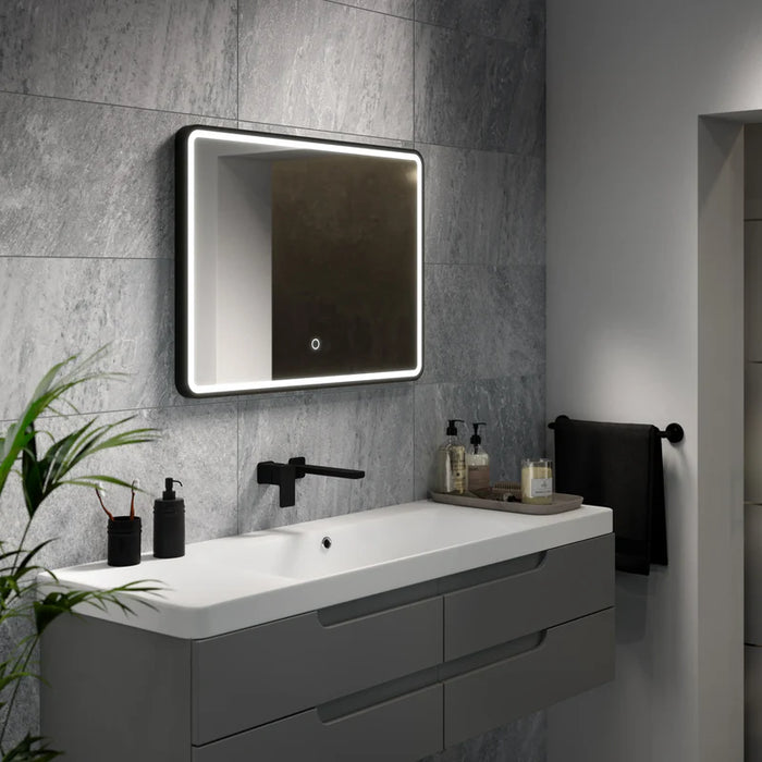 Sensio SE30518P0 Frontier Seamless Border LED Mirror Landscape - 800x600mm - Matt Black - CCT