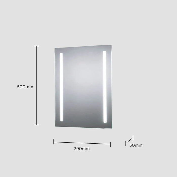 Sensio SE34495C0 Isla Plus Battery Operated LED Mirror - 500x650x30mm - Cool White