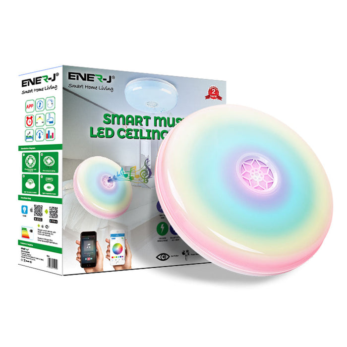 ENER-J SHA5261 Wi-Fi Smart Ceiling Lamp RGB W W with Speaker