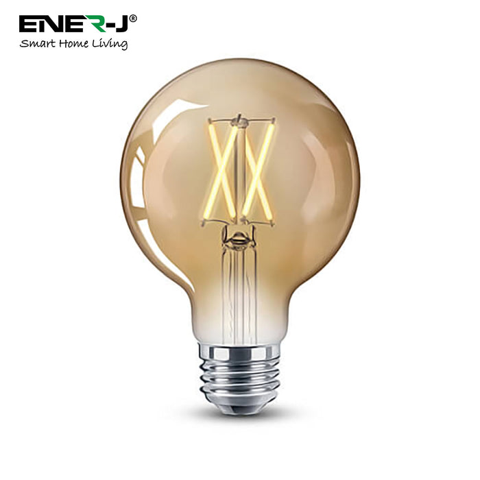 ENER-J SHA5309 WiFi Smart 8.5W Globe LED Dimmable & CCT Changing Filament Lamp