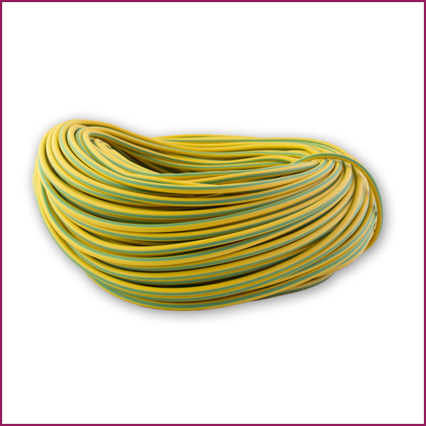 Robson GY6 6mm Green/Yellow Sleeving (100m Reel)