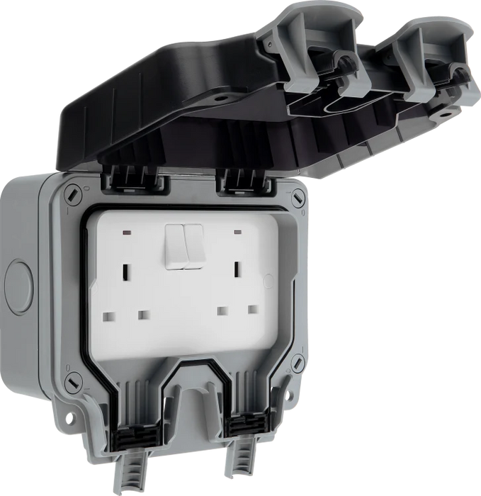 BG Strom WP22 IP66 13A 2G SP Weatherproof Outdoor Socket