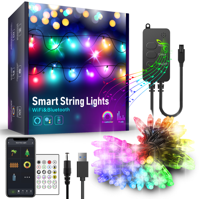 ENER-J SHA5326 Smart WiFi RGB Fairy Lights with 5 Meters length 50 LEDs