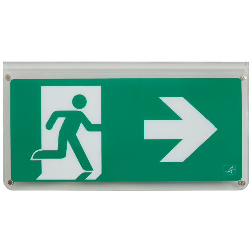 Ansell AHARLED/ALAR Harrier IP65 Blade Exit Sign Double Sided Legend A ...