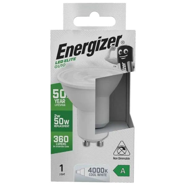 Energizer S29643 A Rated LED Elite GU10 360lm 2W 4000K (Cool White)