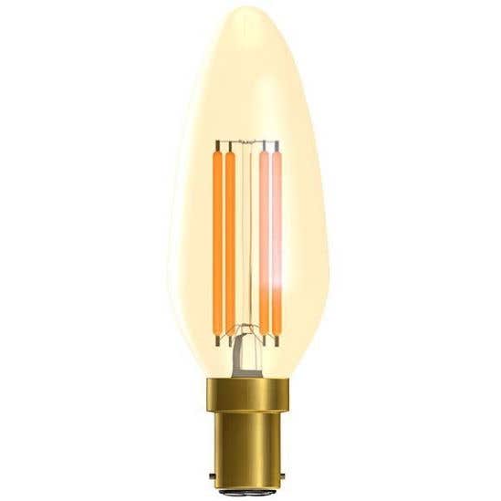 Bell 60817 4W LED Vintage Tubular ES, Amber, 2000K - L130mm