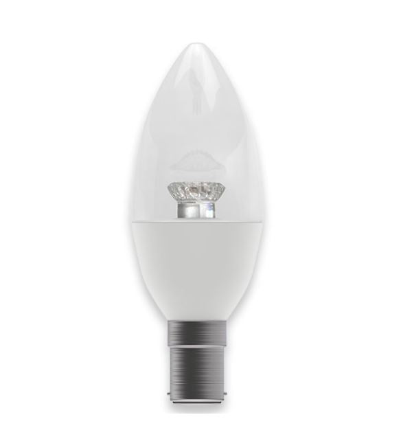 Bell 60505 2.1W LED Candle Clear - SBC, 2700K