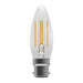 Bell 60211 Aztex 4W LED CRI90 Filament Candle Dimmable - BC, Clear, 2200K