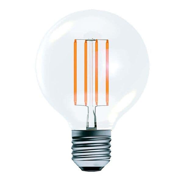 Bell 60215 Aztex 6W LED CRI90 Filament 80mm Globe Dimmable - ES, Clear, 2200K