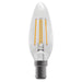 Bell Lighting 60712 4W LED Filament Clear Candle - SBC, 4000K