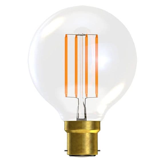 Bell 60134 4W LED Filament Globe Clear - BC, 2700K