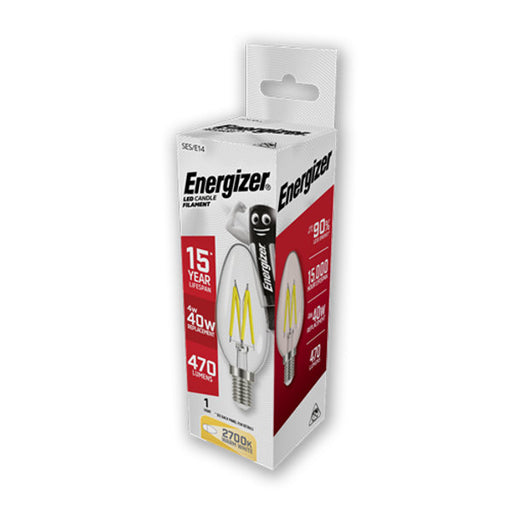 Energizer Filament S12870 LED Candle 4W ES Warm White