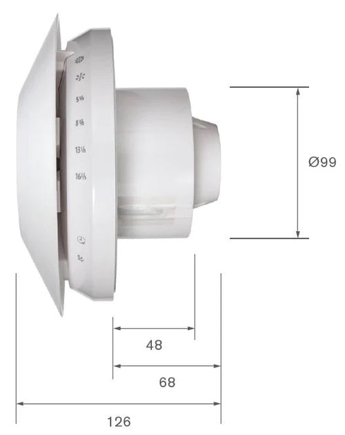 Greenwood CV3SV Extractor Fan 100mm White dMEV SELV