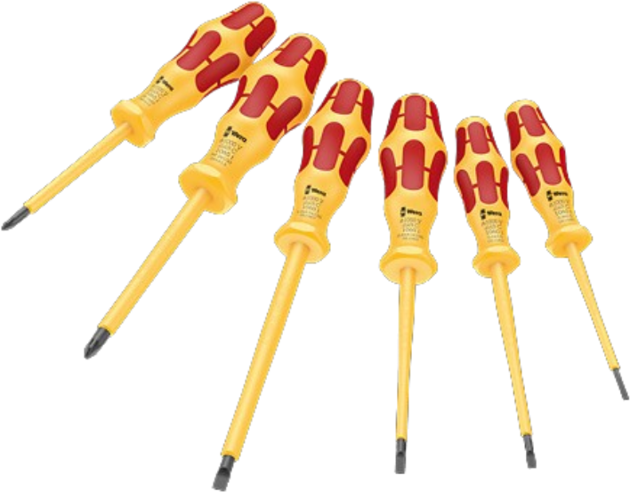 Wera 05051576001 Kraftform VDE Screwdriver Set, 6 pieces