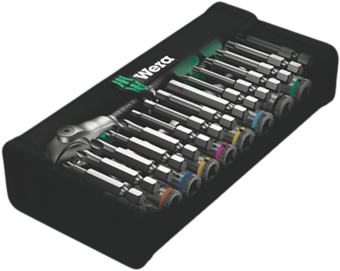 Wera 05004016001 8100 SA 6 Zyklop Speed Ratchet Set, 1/4" Drive Metric, 28pcs