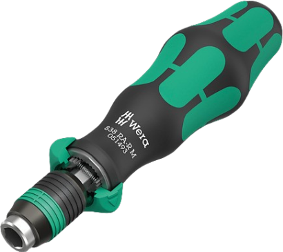 Wera 05051493001 838 RA-R M Bitholding Screwdriver with Ratchet Functionality, 1/4"