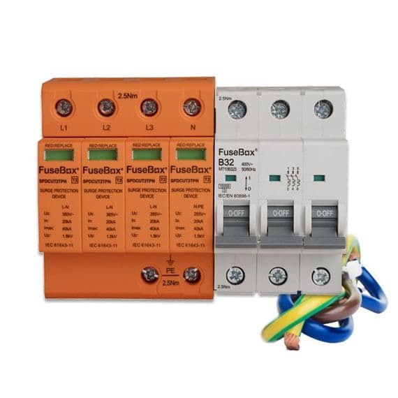 FuseBox SPDCUKITT2TPN Type 2 3P+NPE Surge Protection TPN Device Kit