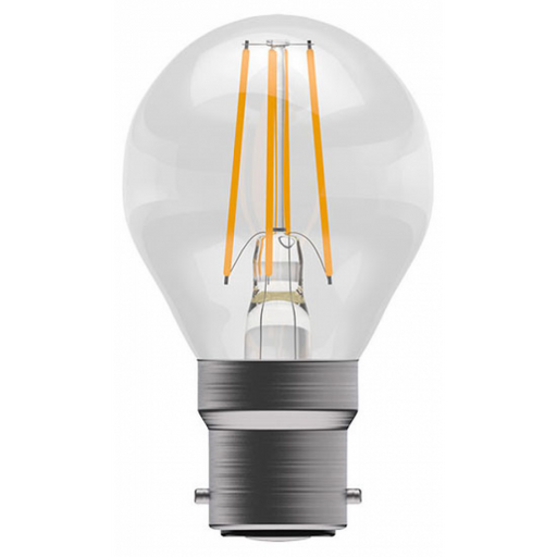 Bell Lighting 05310 4W LED Filament Clear Round Dimmable - BC, 2700K