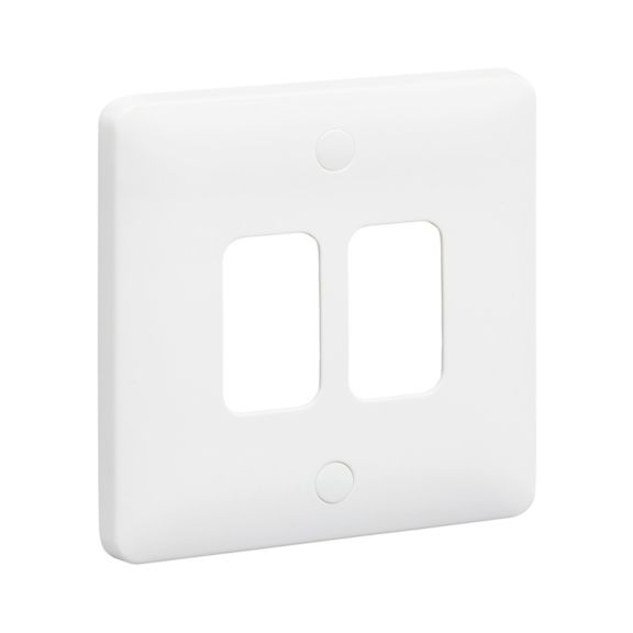 MK MB3632WHI 2 Module Grid Plate