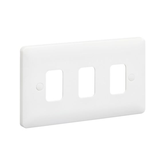 MK MB3633WHI 3 Module Grid Plate