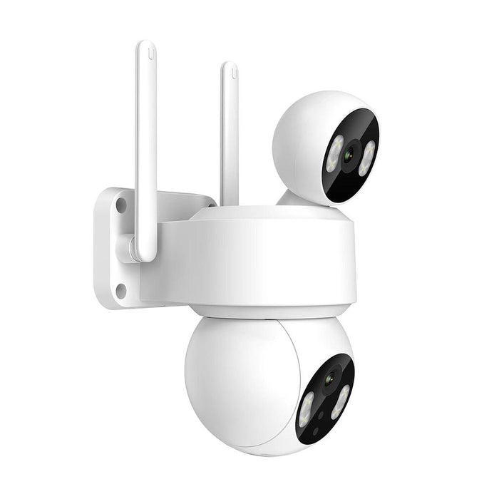 ENER-J SHA5363 Smart Wi-Fi Dual Lens Outdoor Dome IP Camera White Housing, IP65