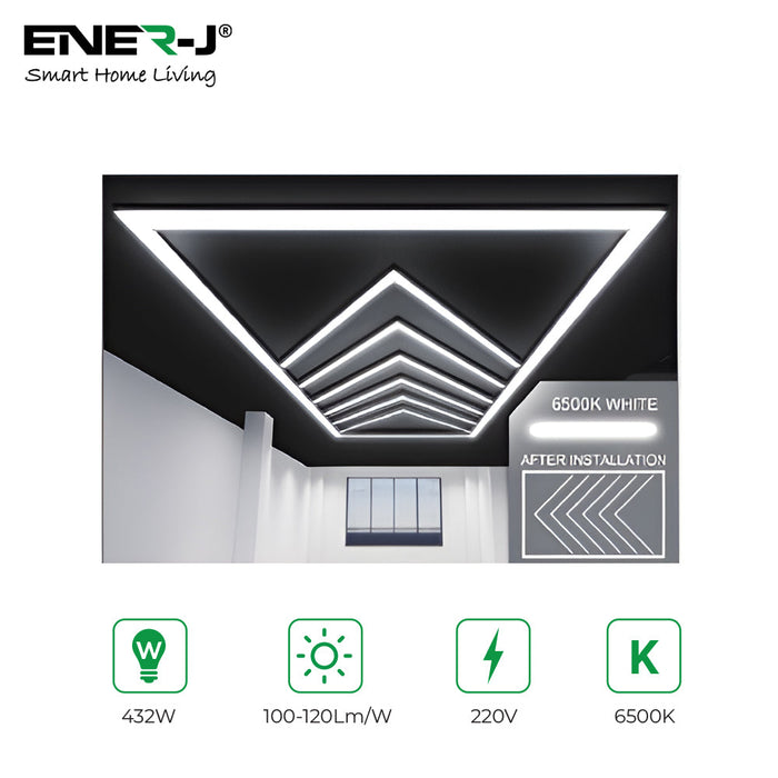 ENER-J T309 410W Designer Ceiling Lights with Frame (8 Arrow and border)