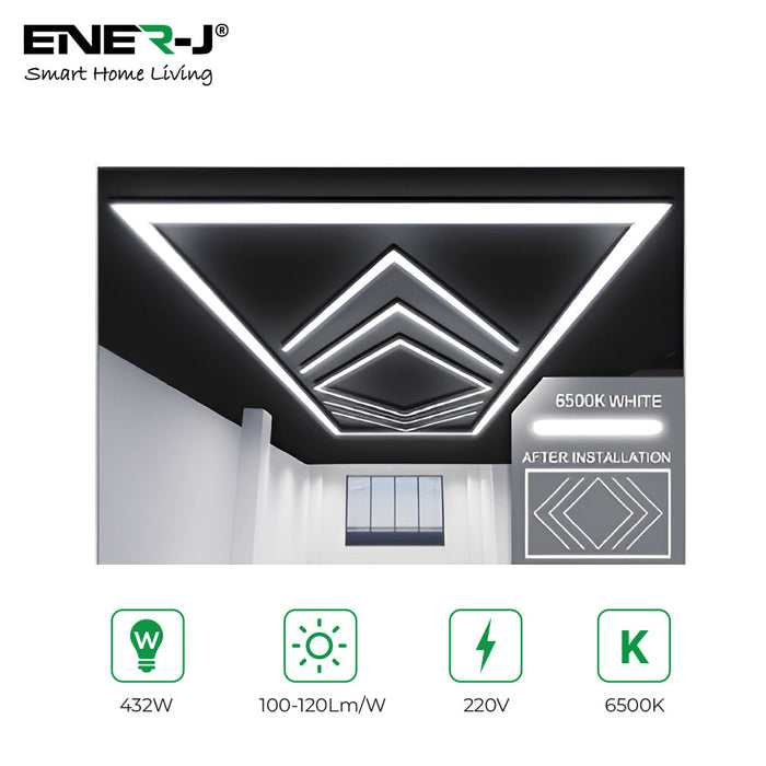 ENER-J T310 410W Designer Ceiling Lights with Frame (4 Arrow and border)