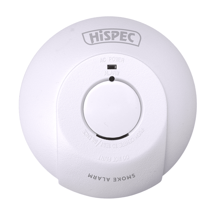 Hispec HSSA/PE/FF Interconnectable Fast Fix Mains Smoke Detector with 9v Battery Backup Included