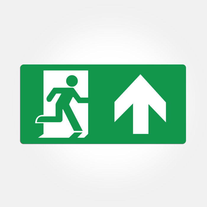 Eterna ISOEBLGDU ISO 7010 UP Arrow Legend For Emergency Exit Boxes