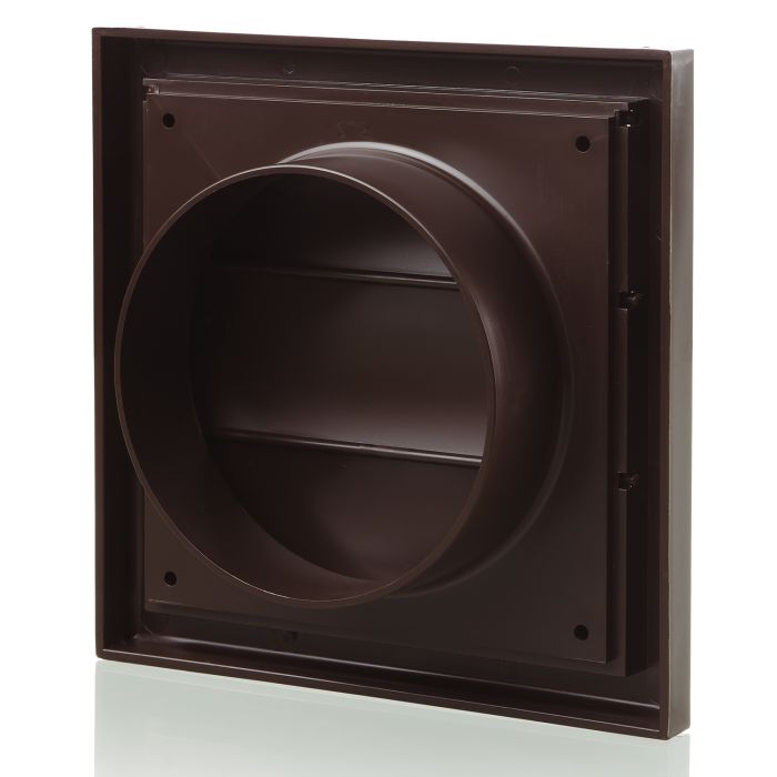 Blauberg  DECOR 185X185-150G-Brown Plastic Vented Back Draught Air Gravity Shutter Ventilation Grille 150mm Brown