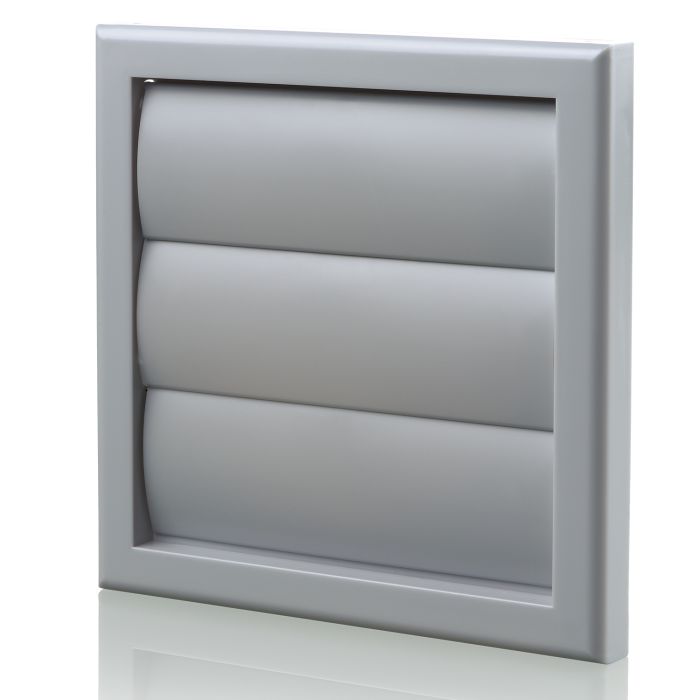 Blauberg 155X155-100G-GY Draught Air Gravity Shutter Ventilation Grille - 100mm