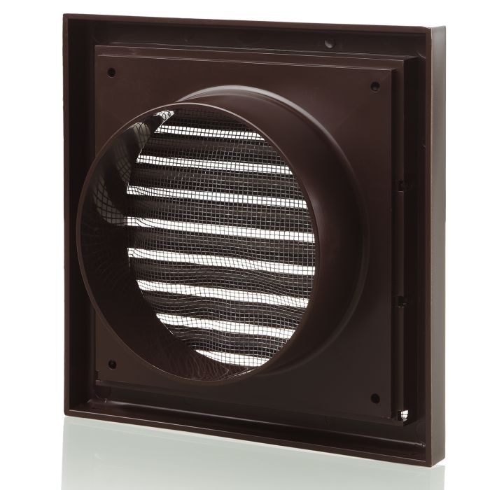 Blauberg 155X155-100S-BR Air Ventilation Louvred Grille - 100mm - Brown